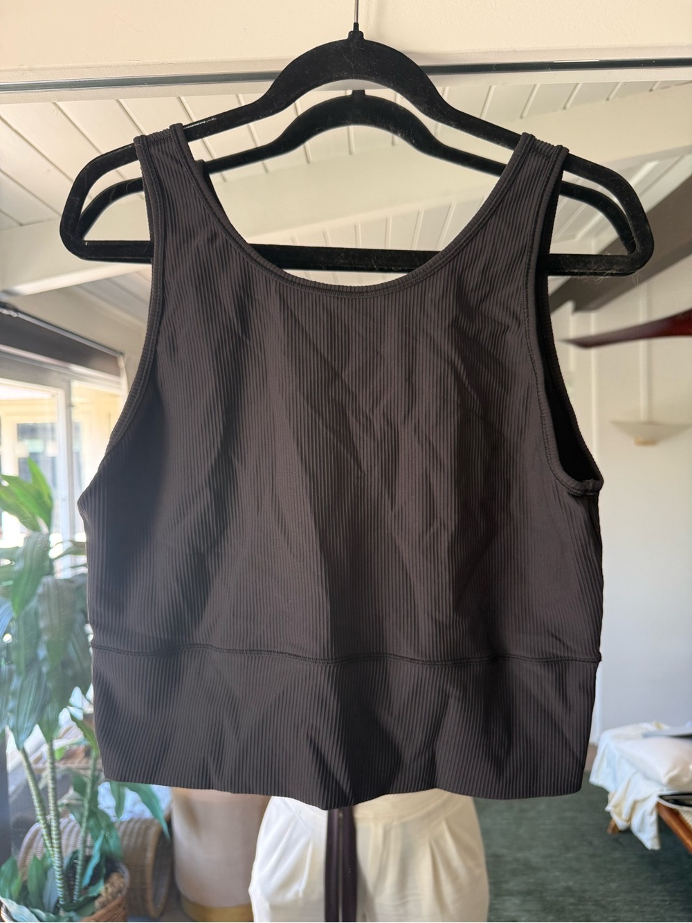lululemon athletica Black Ribbed Tank Sports Bra